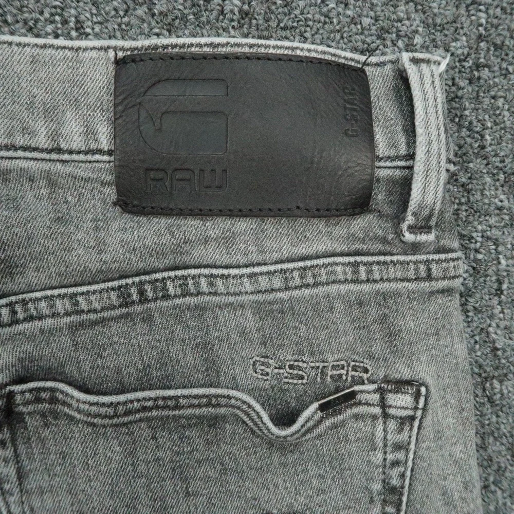 G Star Jeans Mens‎ 31x32 Gray 3301 Slim Stretch Denim Button Fly 5 Pocket